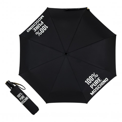 Зонт складной Moschino 8592-OCA Slogan Black Moschino - Общий вид