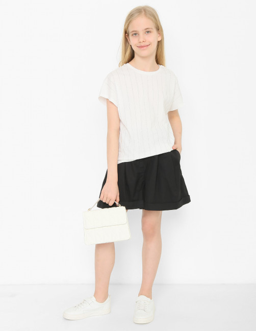 Шорты из хлопка с карманами Ermanno Scervino Junior - МодельОбщийВид