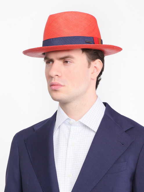 Соломенная шляпа с узкими полями Stetson - МодельОбщийВид