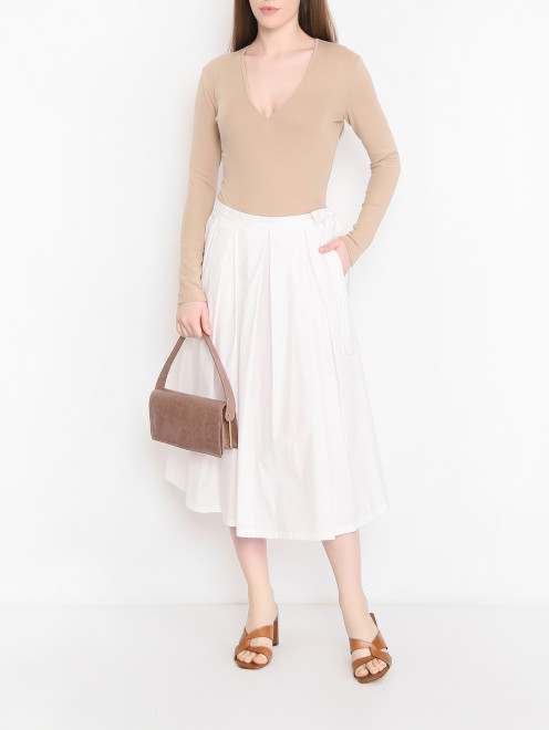 Юбка-миди из хлопка Weekend Max Mara - МодельОбщийВид