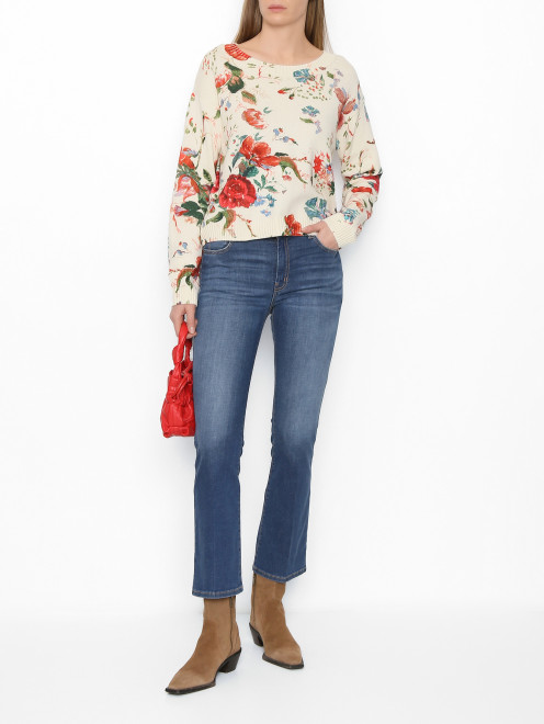 Джинсы-клеш из хлопка Weekend Max Mara - МодельОбщийВид