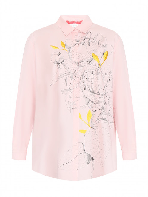 Рубашка из  хлопка с цветочным узором Marina Rinaldi - Общий вид