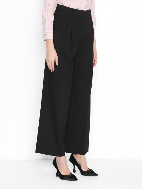 Брюки широкого кроя с защипами Weekend Max Mara - МодельВерхНиз