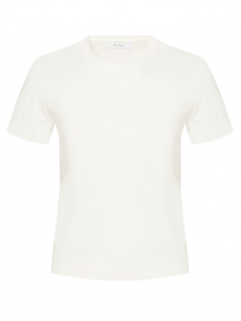 Базовая футболка из хлопка с логотипом Max Mara - Общий вид
