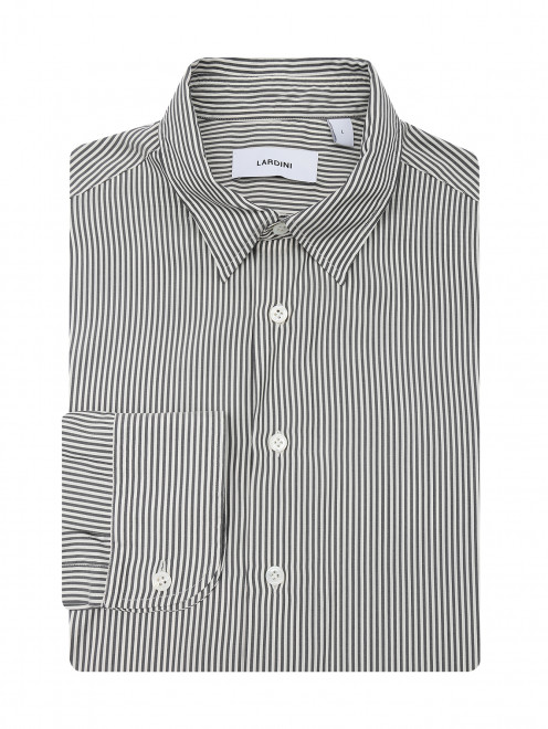 Рубашка из хлопка с узором полоска LARDINI - Общий вид