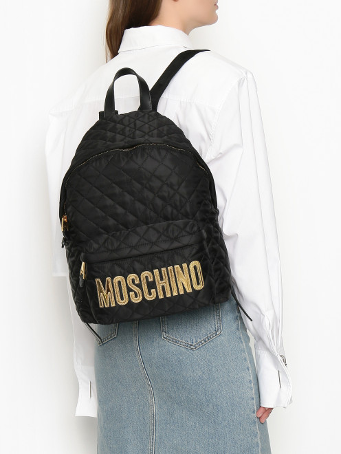 Рюкзак из текстиля на регулируемом ремне Moschino - МодельВерхНиз