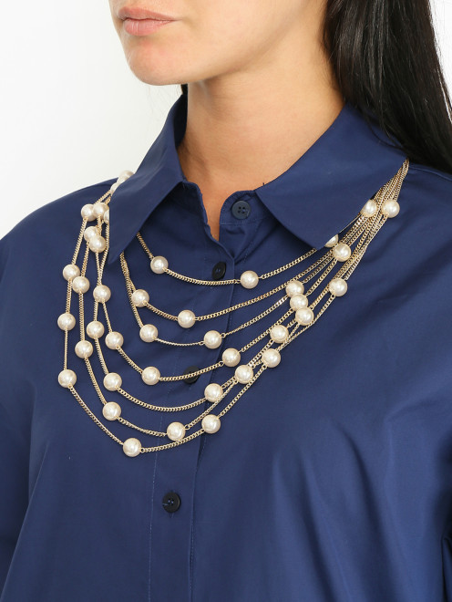 Комбинированное ожерелье на цепочке Marina Rinaldi - МодельОбщийВид