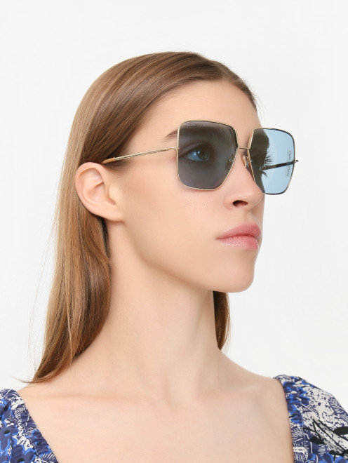 Очки солнцезащитные в металлической оправе Max Mara - МодельОбщийВид