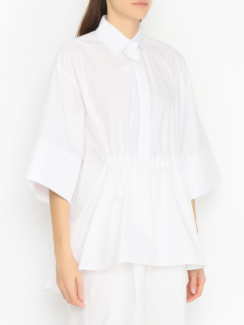 Блуза из хлопка с разрезами Max Mara - МодельВерхНиз