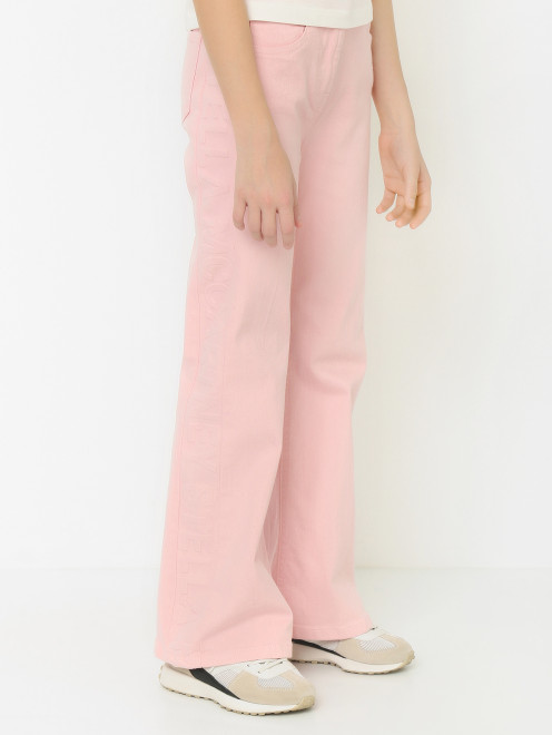 Однотонные джинсы с логотипом Stella McCartney kids - МодельВерхНиз