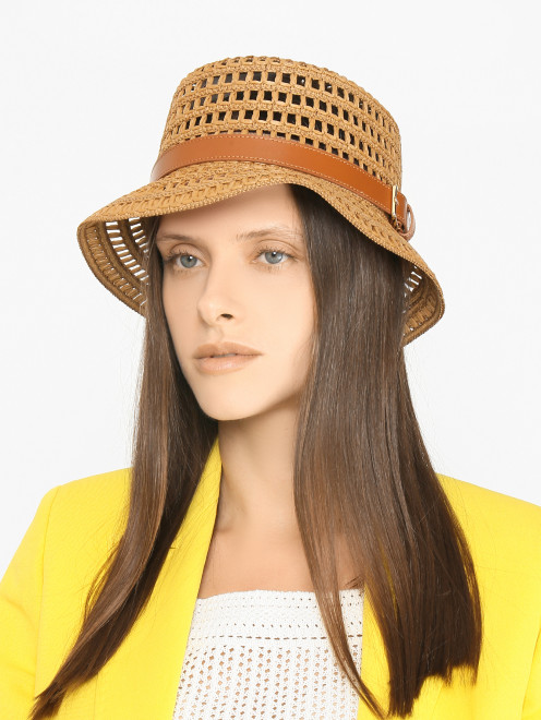 Плетеная шляпа с ремешком Max Mara - МодельОбщийВид