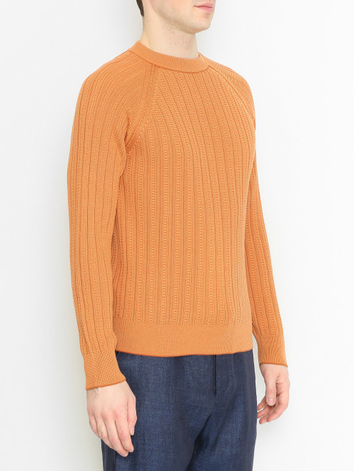 Джемпер из хлопка с вышивкой Piacenza Cashmere 1733 - МодельВерхНиз