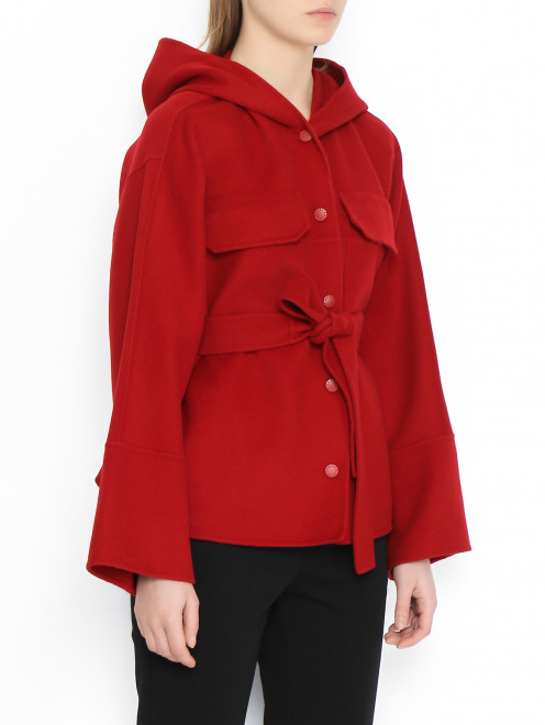 Полупальто из шерсти с карманами Weekend Max Mara - МодельВерхНиз