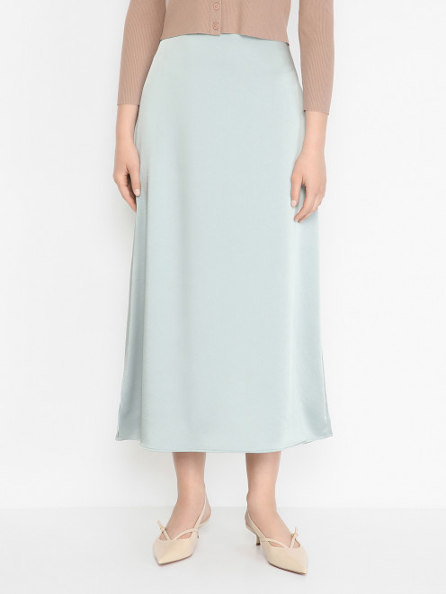Атласная юбка-миди с разрезом Weekend Max Mara - МодельВерхНиз