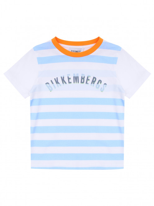 Футболка из хлопка с логотипом Bikkembergs - Общий вид