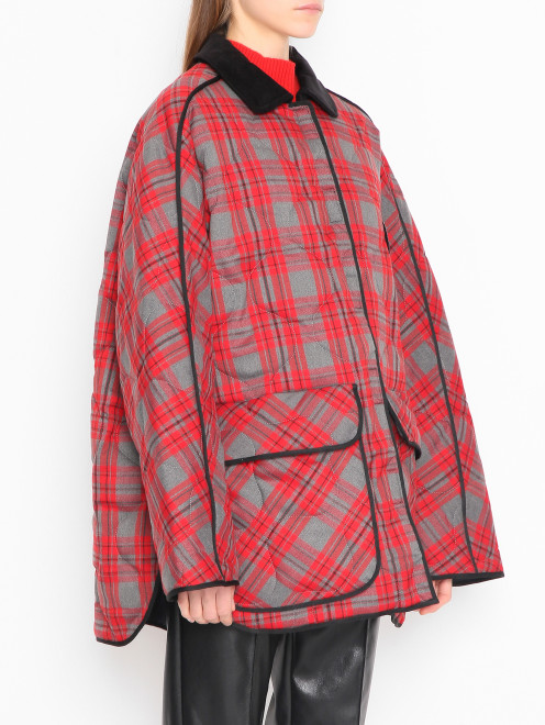Стеганая куртка с узором клетка Forte Dei Marmi Couture - МодельВерхНиз