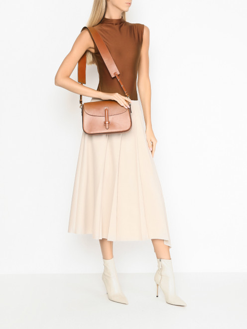 Сумка из кожи на плечевом ремне Weekend Max Mara - МодельОбщийВид