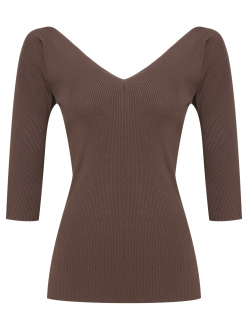 Трикотажный лонгслив с рукавами 3/4 Weekend Max Mara - Общий вид