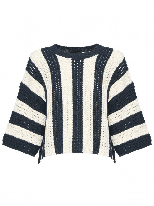 Укороченный джемпер из смесового хлопка Weekend Max Mara - Общий вид