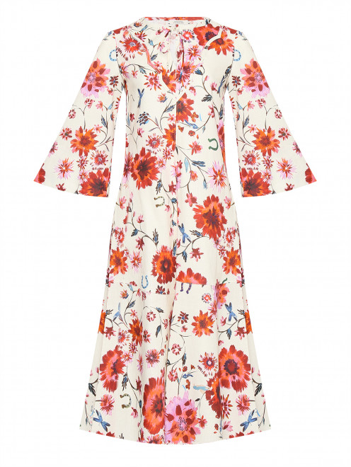 Платье-макси из льна с цветочным узором Dorothee Schumacher - Общий вид