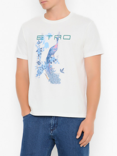Футболка с принтом Etro - МодельВерхНиз