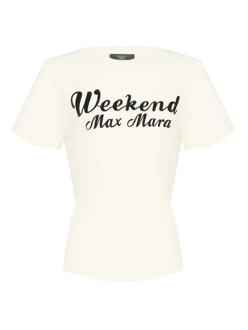 Футболка из хлопка с аппликацией Weekend Max Mara - Общий вид