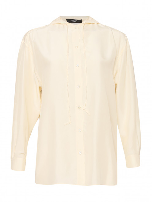 Блуза из шелка с капюшоном Weekend Max Mara - Общий вид