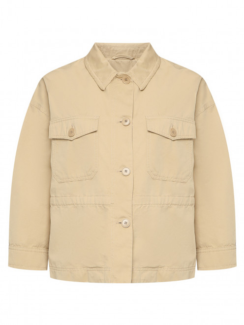 Куртка из хлопка и льна на кулиске Weekend Max Mara - Общий вид