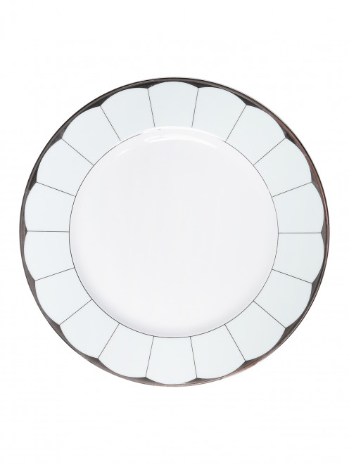 Тарелка десертная из фарфора с серебряной окантовкой Haviland - Общий вид