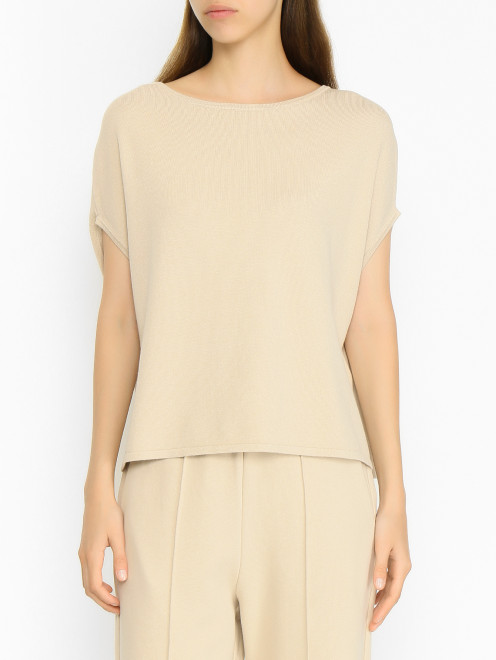 Топ трикотажный из смесовой вискозы Weekend Max Mara - МодельВерхНиз