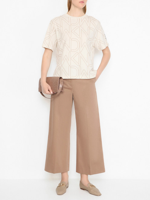 Футболка с узором и вышивкой Weekend Max Mara - МодельОбщийВид