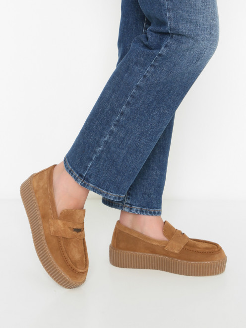 Лоферы из кожи на платформе Weekend Max Mara - МодельВерхНиз