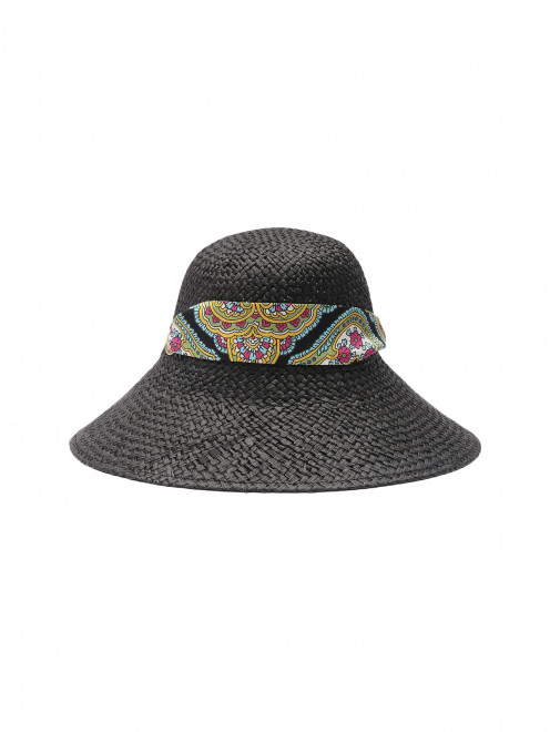 Соломенная шляпа с шелковыми лентами Etro - Общий вид