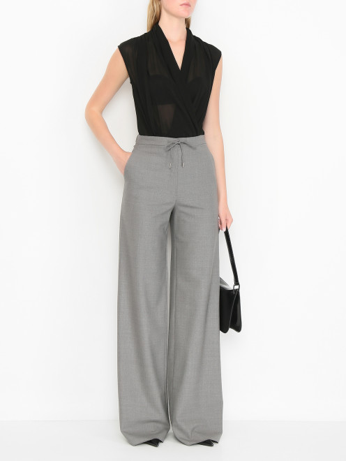 Брюки из шерсти на резинке Max Mara - МодельОбщийВид