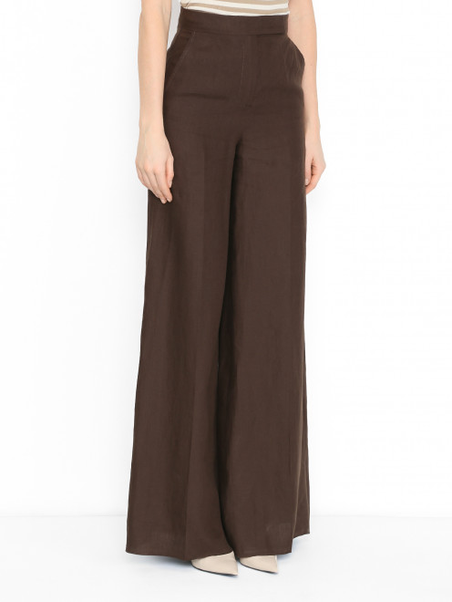 Широкие брюки на высокой посадке Max Mara - МодельВерхНиз