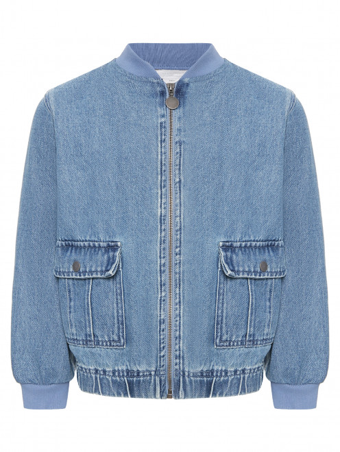 Куртка - бомбер из денима Stella McCartney kids - Общий вид