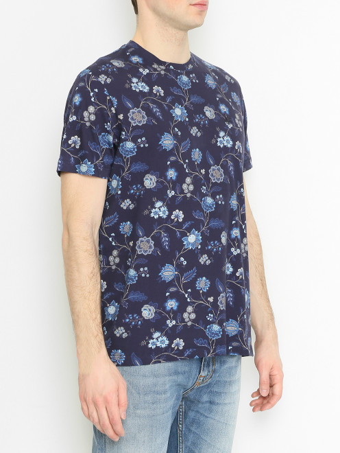 Футболка из хлопка с узором Etro - МодельВерхНиз