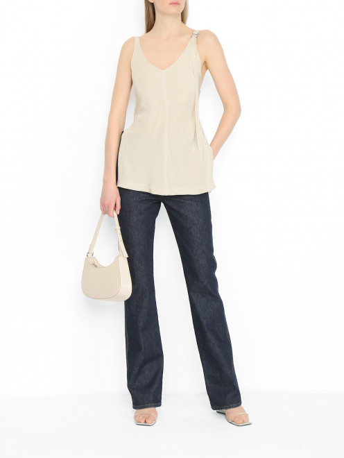 Прямые джинсы из хлопка Sportmax - МодельОбщийВид