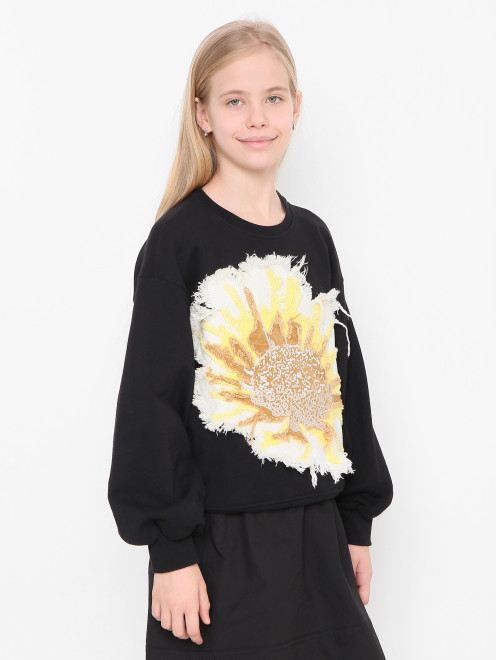 Толстовка из хлопка с вышивкой MSGM - МодельВерхНиз