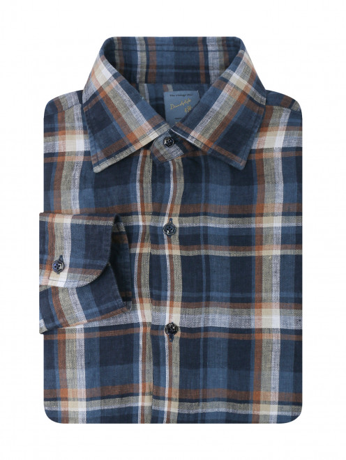 Рубашка в винтажном стиле из льна Barba Napoli - Общий вид