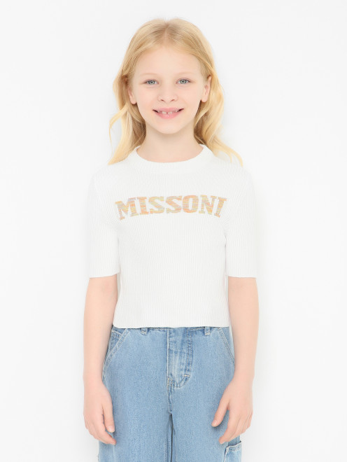 Трикотажная футболка с логотипом Missoni - МодельВерхНиз