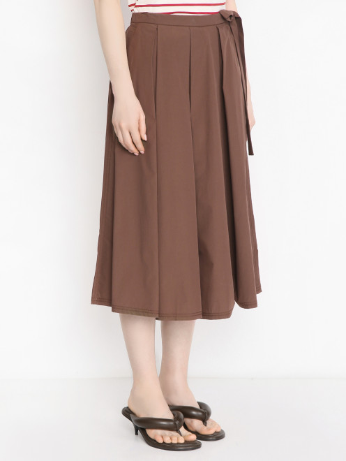 Юбка из хлопка с карманами Weekend Max Mara - МодельВерхНиз