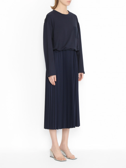 Платье из смешанного хлопка Weekend Max Mara - МодельВерхНиз