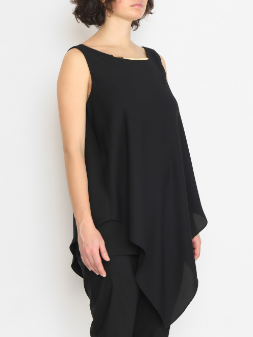 Блуза асимметричного кроя с декором Marina Rinaldi - МодельВерхНиз