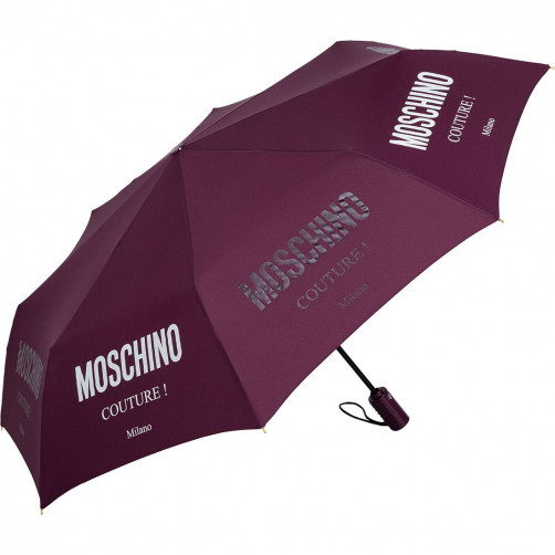 Зонт складной Moschino 8870-OCX Logo Couture Burgundy Moschino - 716119 Зонт складной Moschino 8870-OCX Logo Couture Burgundy Обтравка1