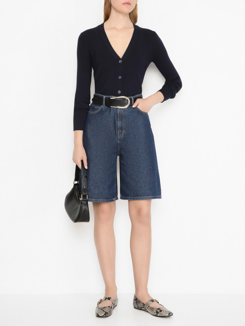 Приталенный кардиган в рубчик Weekend Max Mara - МодельОбщийВид