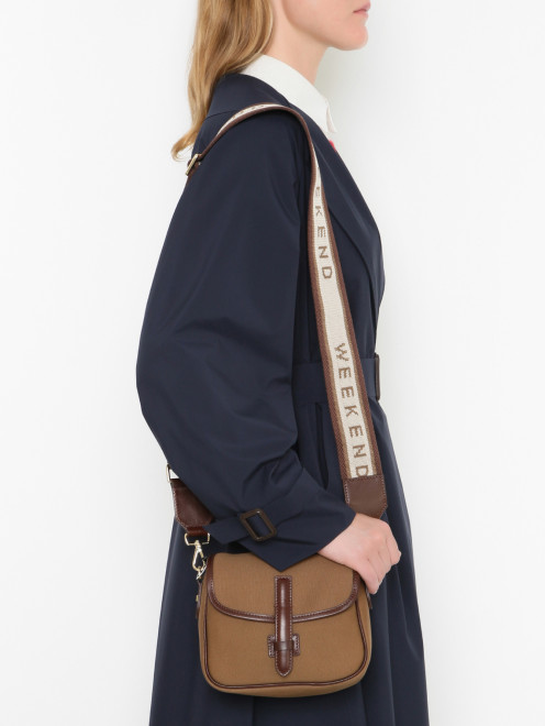 Сумка из текстиля через плечо Weekend Max Mara - МодельВерхНиз