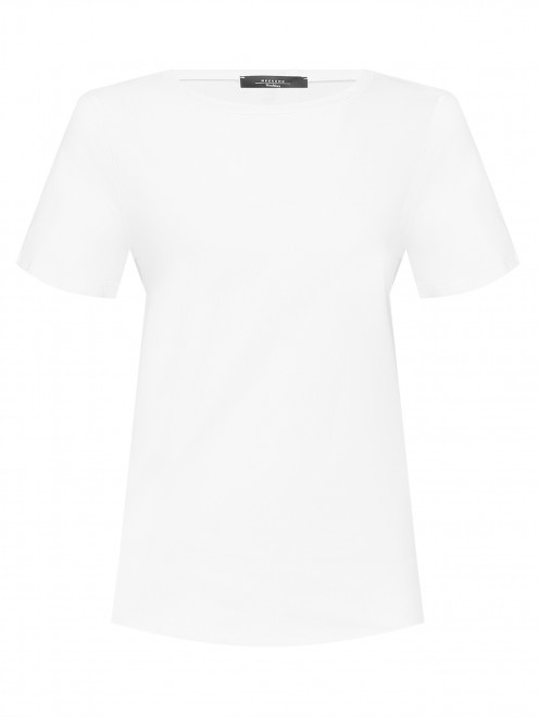 Однотонная футболка из хлопка Weekend Max Mara - Общий вид