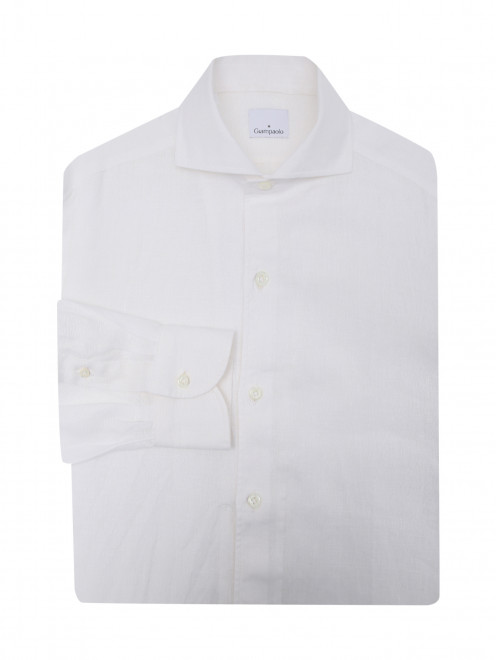 Рубашка из льна на пуговицах Giampaolo - Общий вид