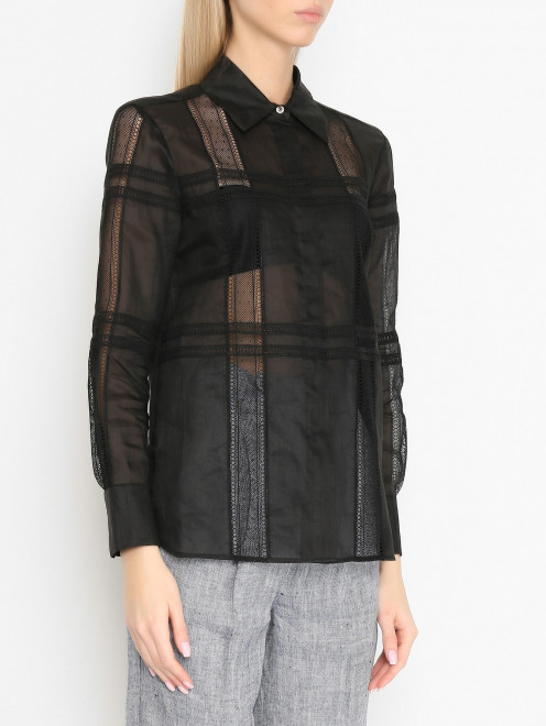 Блуза свободного кроя с вышивкой Max Mara - МодельВерхНиз